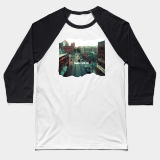 Cool sunset photography of Nashville Tennessee skyline sunset sky USA city break Baseball T-Shirt